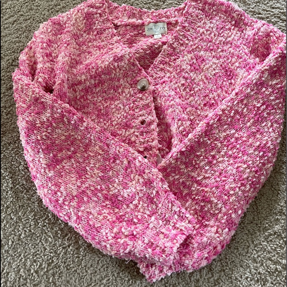 francesca’s mixed pinks cardigan